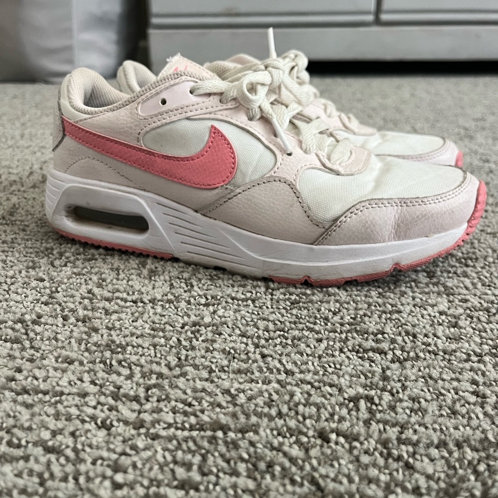 Nike Pink and White Sneakers with Air Max Comfort